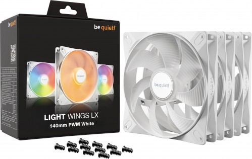 be quiet! Light Wings LX 140 PWM White Triple Pack