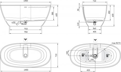 PAA Perla 145x71 VAPERLS145/00