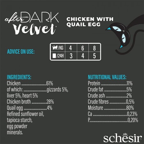 Schesir After Dark Chicken/Quail Egg Pouch 80 g