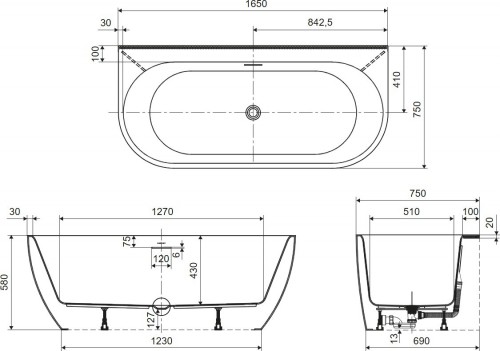 Excellent Oceana 2.0 165x75 WAEX.OCE2.165WP.WH