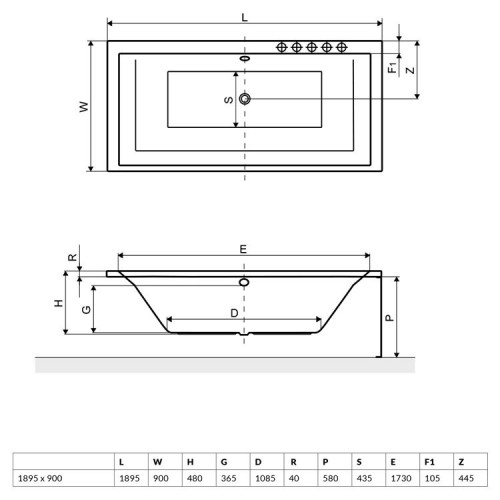 Radaway Itea 190x90