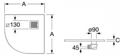 Roca Terran 90x90 AP10538438401