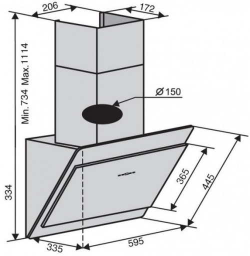 VENTOLUX Toscana 60 BK 1000 TRC SD