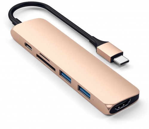 Satechi Slim Aluminum Type-C Multi-Port Adapter V2