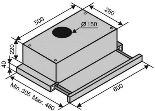 VENTOLUX Garda 60 Inox 1300 SMD LED