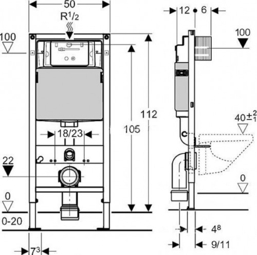 Geberit Duofix 458.161.21.1 WC