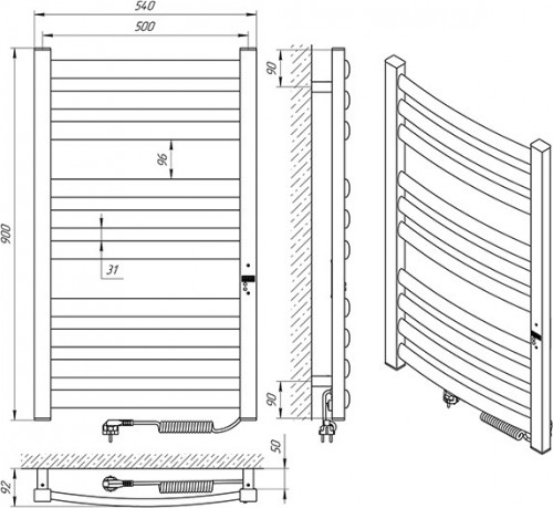 LARIS Zebra Atlant Premium E R 500x900