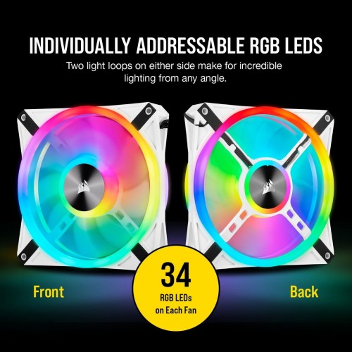 Corsair iCUE QL140 RGB 140mm PWM White Fan Single Pack