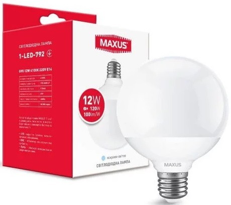 Maxus 1-LED-792 G95 12W 4100K E27