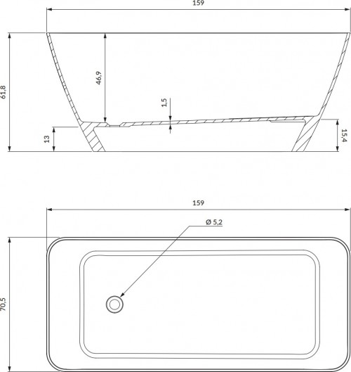 Omnires Parma M+ 159x71