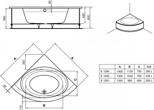 Ideal Standard Connect Air 120x120 E126101