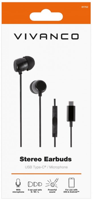 Vivanco Earphones USB Type-C