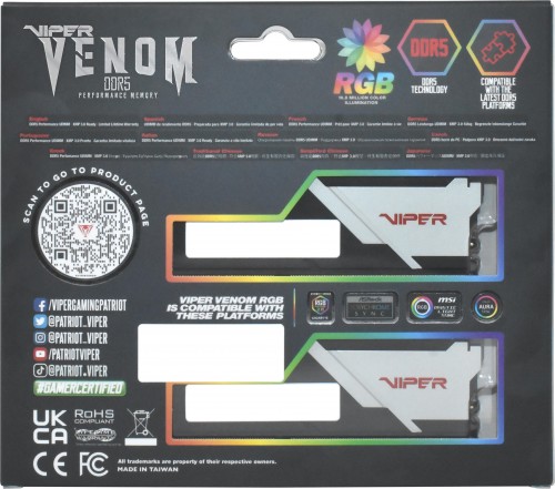 Patriot Memory Viper Venom RGB DDR5 2x16Gb