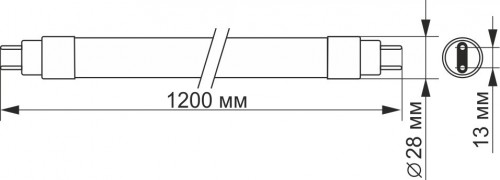 Videx LED T8 4100K G13