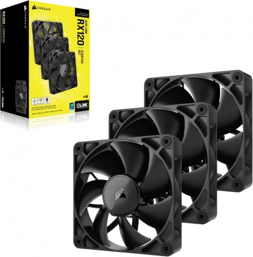 Corsair iCUE LINK RX120 PWM Triple Pack Black