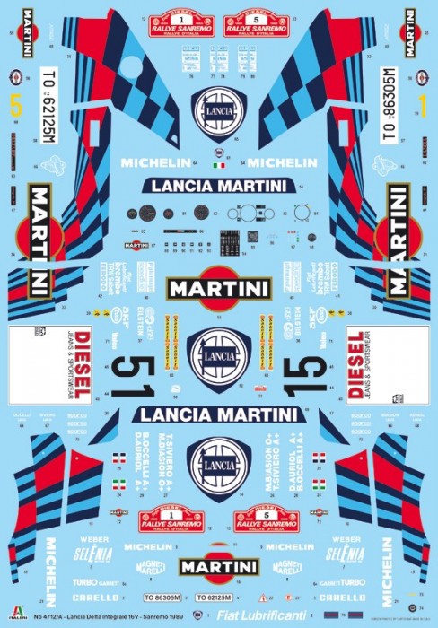 ITALERI Lancia Delta HF Integrale Sanremo 1989 (1:12)