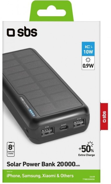SBS Solar Power Bank 20000