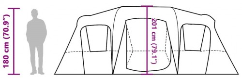 VidaXL Tunneltent 16 WP