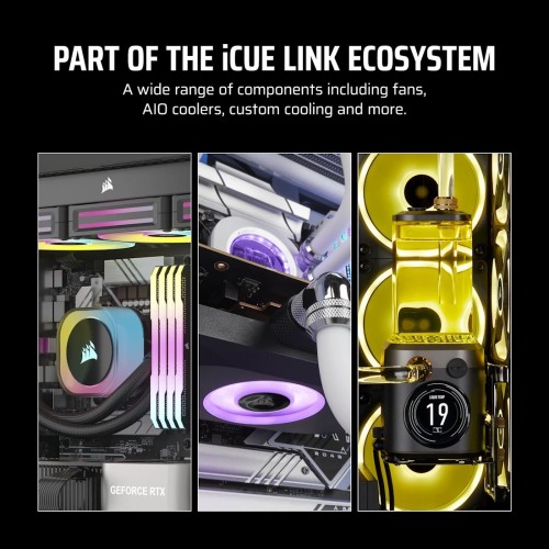 Corsair iCUE LINK LX120-R RGB PWM Reverse Black Starter Kit