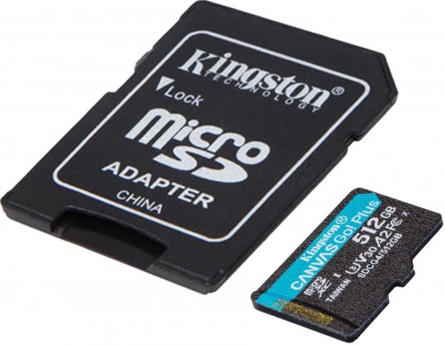 Kingston microSDXC Canvas Go! Plus Gen4 512Gb + Adapter