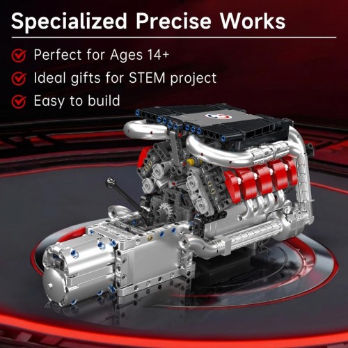 Mould King Car V8 Engine and Transmission 10203