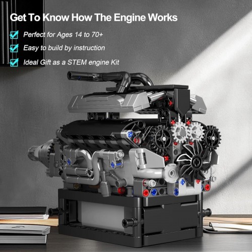 Mould King PR Luxury Car V12 Engine 10205