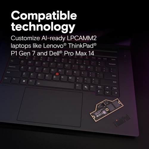 Crucial LPCAMM2 LPDDR5X 1x64Gb