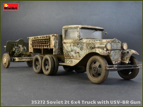 MiniArt Soviet 2T 6x4 Truck and 76-mm USV-BR Gun (1:35)