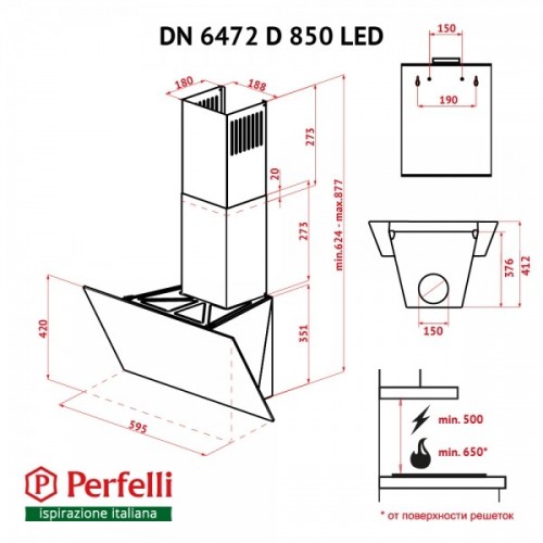 Perfelli DN 6472 D 850 BL LED