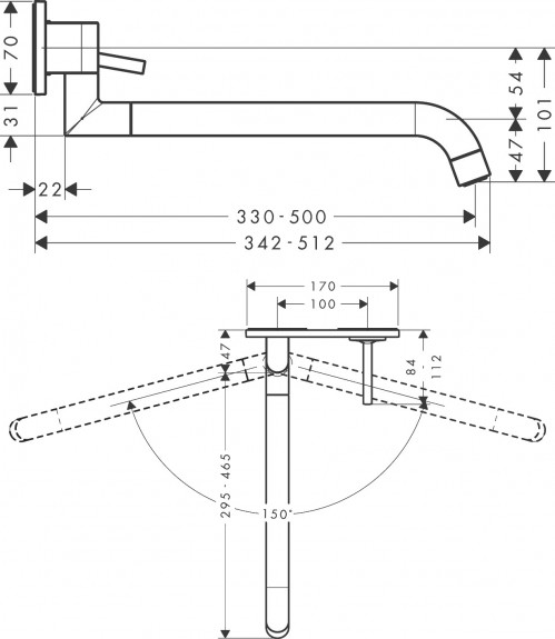 Axor Uno 38815000