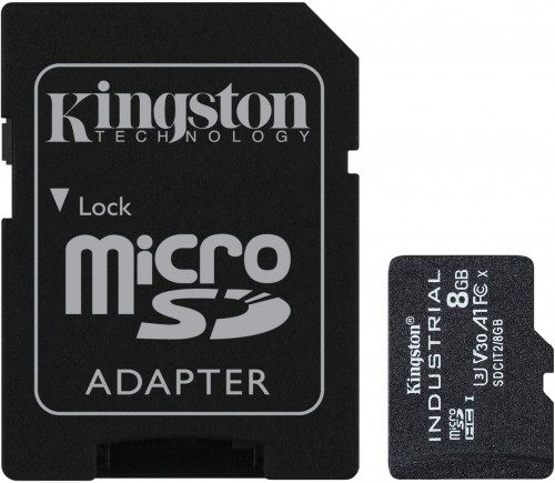 Kingston Industrial microSDHC + SD-adapter 8Gb