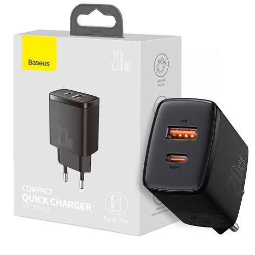 Упаковка BASEUS Compact Quick Charger U+C 20W