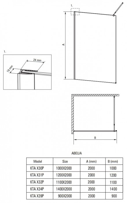 Deante Abelia Walk-In KTA