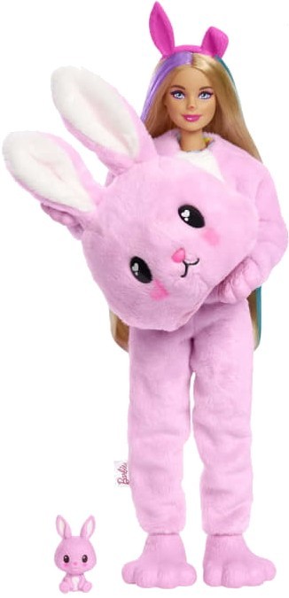 Barbie Cutie Reveal Doll with Bunny Plush Costume and 10 Sur