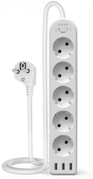 RZTK Power Strip 5+3 USB-A