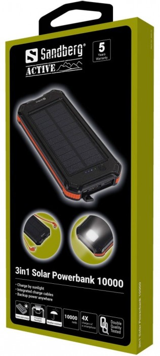 Sandberg 3in1 Solar Powerbank 10000