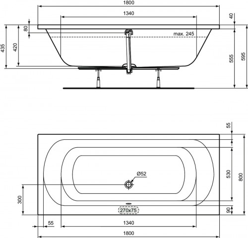 Ideal Standard Simplicity 180x80 W004601