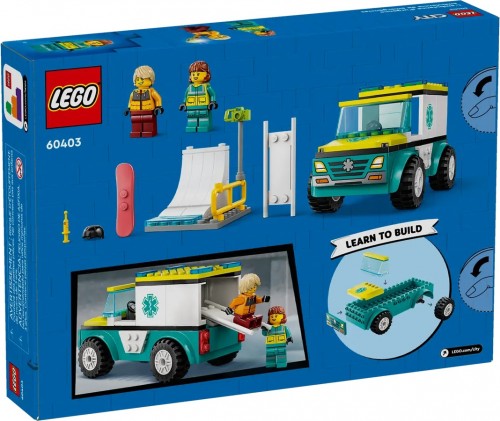 Lego Emergency Ambulance and Snowboarder 60403