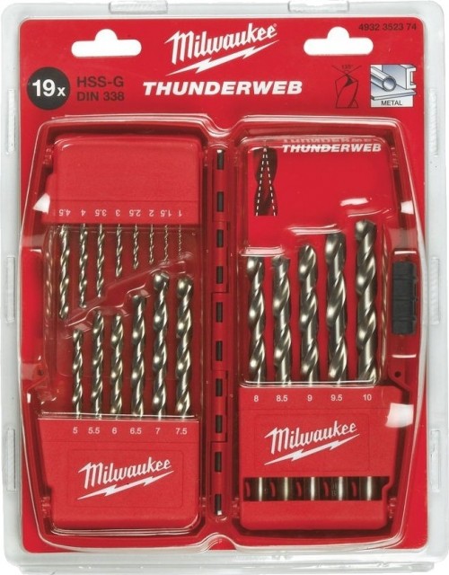 Milwaukee TW Set DIN 338 19 pcs (4932352374)