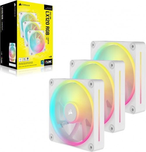 Corsair iCUE LINK LX120 RGB PWM White Triple Pack