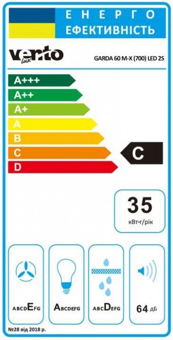 VENTOLUX Garda 60 M/X 700 LED 2S