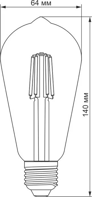 TITANUM Filament ST64 6W 2200K E27