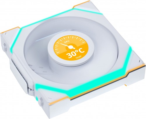 Lian Li Uni Fan SL120 Wireless LCD Reverse White