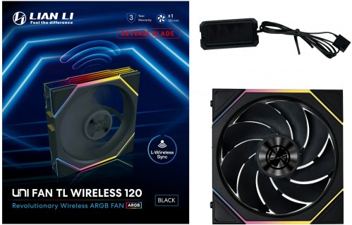 Lian Li Uni Fan TL120 Reverse Blade Wireless Black