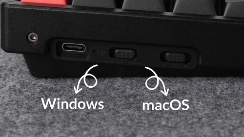 Keychron K2 RGB Backlight Aluminum Frame Keychron (HS) Red S