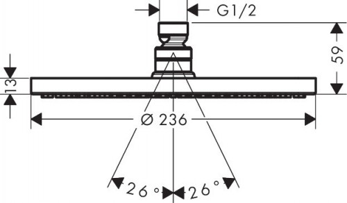 Hansgrohe Raindance S 240 EcoSmart+ 28821000