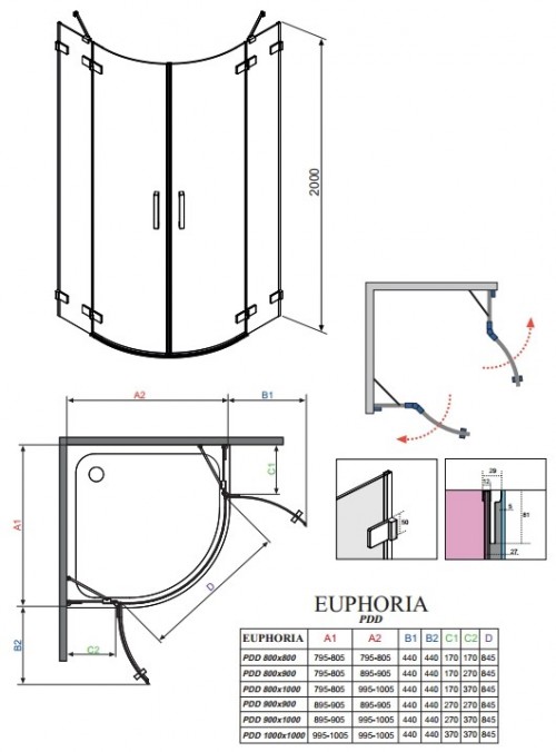 Radaway Euphoria PDD 90x90