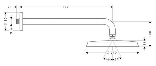 Hansgrohe Raindance Classic 240 27424