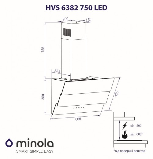 Minola HVS 6682 WH 1000 LED