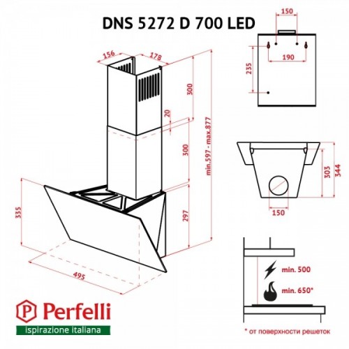 Perfelli DNS 5272 D 700 BL LED